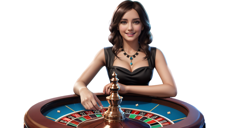 Willkommensbonus mit Croupier am Roulette-Tisch im Boomerang Casino