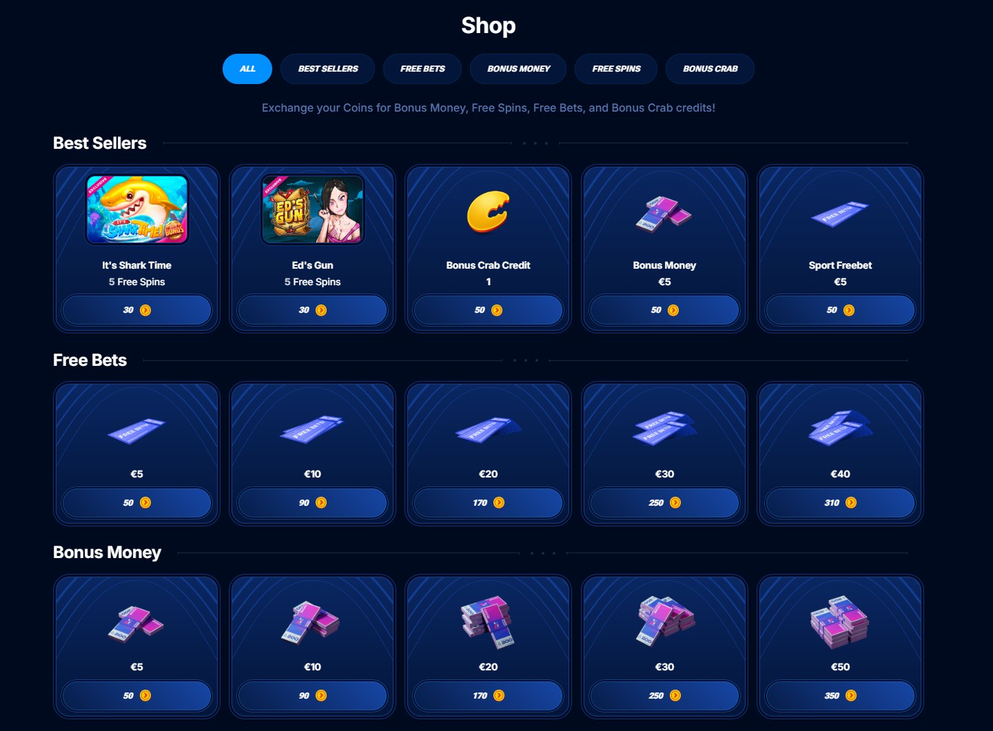 Boomerang Bonus Shop